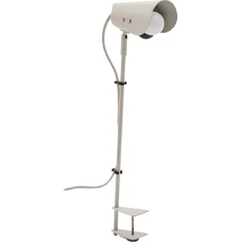 Lampička Šedá kovová stolní lampa s klipem Kave Home Jula