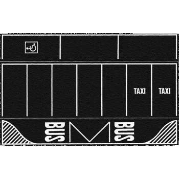 Modelová železnice H0 - parkoviště -asfalt-
