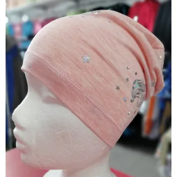 Čepice Fantom Bavlněná SLABÁ čepice - růžová s jednorožci velikost: 54