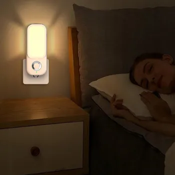 Lampička 5W LED NOČNÍ LAMPA PRO KONTAKT, SENZOR SOUMRAKU