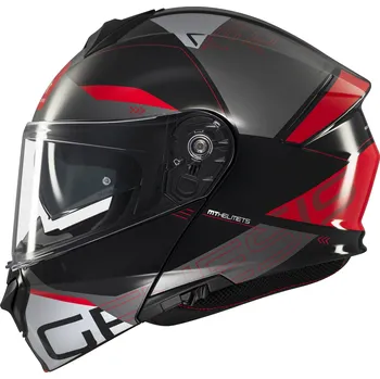 Helma na motorku MT Helmets Vyklápěcí helma na motorku MT Genesis SV Atempo černo-šedo-červená M