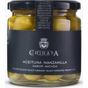 oliva LA CHINATA Olivy Manzanilla S Příchutí Ančoviček