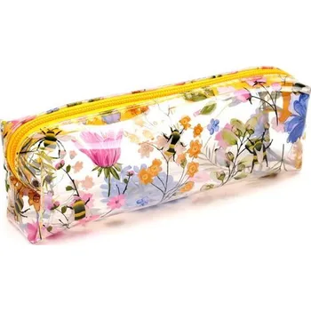 Pouzdro na příbory, tužky Včela-Meadows 19x4x7cm, tramsp.plast