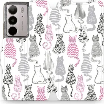 Pouzdro na mobilní telefon Flipové pouzdro Mobiwear - Realme C75 - MX01S Kočičí zádíčka (Knížkové flip pouzdro, obal, kryt na mobil Realme C75 - MX01S Kočičí zádíčka, materiál Umělá kůže + TPU - ochrana 360°, stojánek, silikonová vanička, magnetické zavírání)