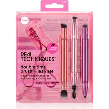 Kosmetický štětec Real Techniques Double Time Real Techniques Miracle Eyelash Curler kleštičky na řasy 1 ks + RT 266 RT 267 oboustranný štětec na korektor 1 ks + RT 601 RT 610 oboustranný štětec na obočí 1 ks + RT 364 RT 365 oboustranný štětec na oči 1 ks