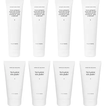 Peeling pro intimní oblasti a krém na holení Sada 2 x 4 ks Your KAYA