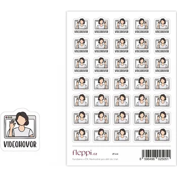 samolepka Fleppi Samolepky Videohovor (žena)