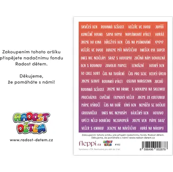 samolepka Fleppi Samolepky Radost sobě - Radost dětem
