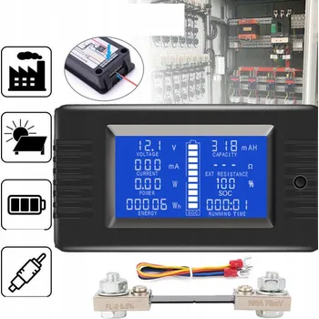 IP kamera LCD DC MĚŘIČ ELEKTRICKÝCH PARAMETRŮ AMPÉRMETR 100A