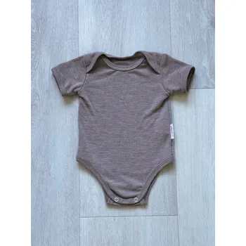 Kojenecký body Rostoucí Merino Body MoniLu kr. rukáv - béžová Velikost Body: 50/56-62