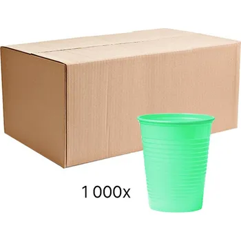 Jednorázové nádobí Kelímky jednorázové plastové barevné Centra (1 karton = 1000 ks) mint