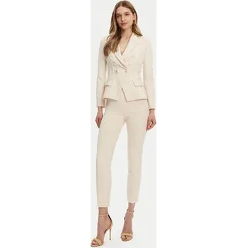 Dámské oblečení Elisabetta Franchi Kalhoty z materiálu PA-077-51E2-V320 Écru Regular Fit 44