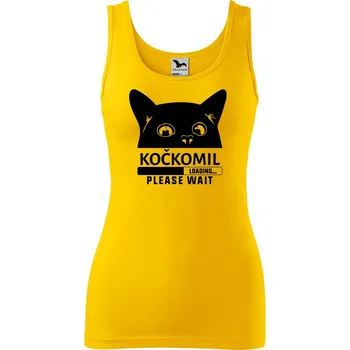 Dámské tílko s potiskem Kočkomil loading Velikost: M, Barva: Žlutá