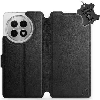 Pouzdro na mobilní telefon Kožené flip pouzdro Mobiwear - OnePlus 13R - Černé (Kožené knížkové pouzdro, obal, kryt na mobil OnePlus 13R, Černé, materiál Genuine Leather, ochrana 360°, stojánek, silikonová vanička, magnetické zavírání)