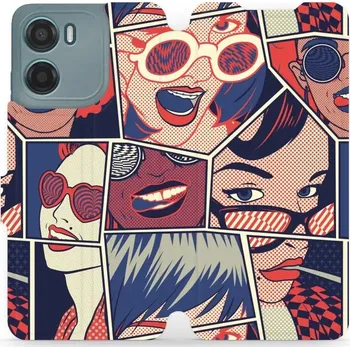 Pouzdro na mobilní telefon Flipové pouzdro Mobiwear - Motorola Moto G05 - VP18P Komiks (Knížkové flip pouzdro, obal, kryt na mobil Motorola Moto G05 - VP18P Komiks, materiál Umělá kůže + TPU - ochrana 360°, stojánek, silikonová vanička, magnetické zavírání)