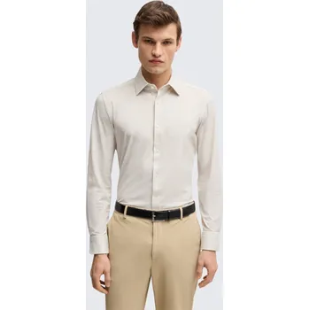 Pánská košile Pánská košile BOSS Black P-HANK-kentC1222 50539415 béžová Velikost: 40