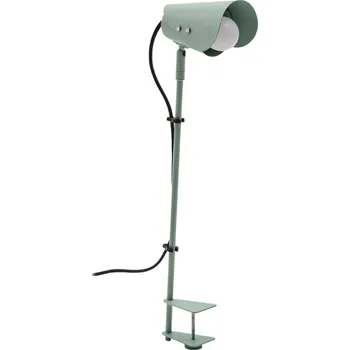 Lampička Zelená kovová stolní lampa s klipem Kave Home Jula