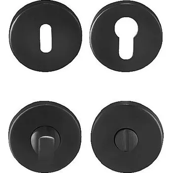 Dveřní kování Dveřní rozeta MP - R (BS - Černá matná), WC klíč, MP BS (černá mat)