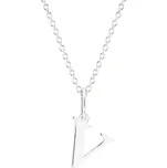 GEMMAX Řetízek s písmenem „V“ bílé zlato - tiskací – bílé zlato 585/1000 GUSWN-43611-25841 – v dárkovém balení s Certifikátem ryzosti