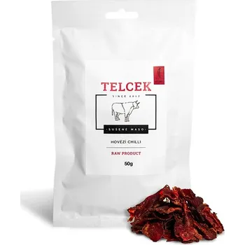 Sušené maso TELCEK - SUŠENÉ HOVĚZÍ MASO s CHILLI, 50 g