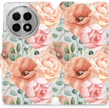 Pouzdro na mobilní telefon Flipové pouzdro Mobiwear - OnePlus 13R - MP02S Pastelové květy (Knížkové flip pouzdro, obal, kryt na mobil OnePlus 13R - MP02S Pastelové květy, materiál Umělá kůže + TPU - ochrana 360°, stojánek, silikonová vanička, magnetické zavírání)