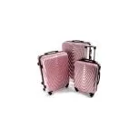 Cestovní kufr skořepinový 663 růžový metalický