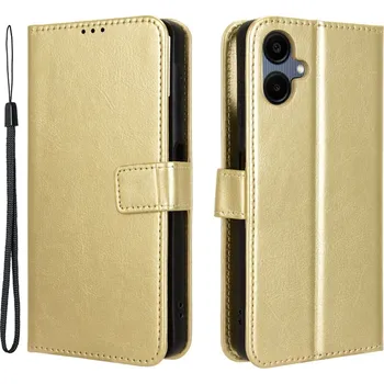 Pouzdro na mobilní telefon Crazy knížkové pouzdro na Samsung Galaxy A06 4G - zlaté