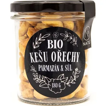 NATU Kešu ořechy s parmezánem a fleur de sel BIO 180 g