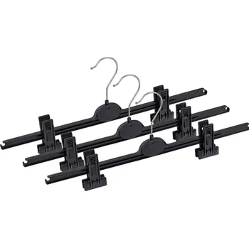 Věšák Šatní ramínko plastový Fabryka Wieszaków Polwo černý