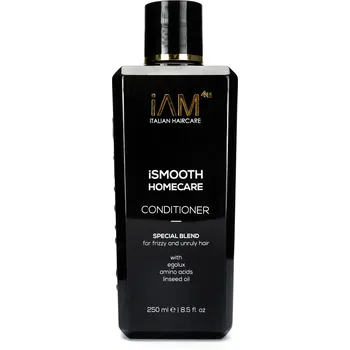 iAM4u iSMOOTH Homecare Conditioner 250 ml / 1000 ml – profesionální vyhlazující kondicionér pro hydrataci, hebkost a eliminaci krepatění ML: 250 ml Vyhlazující kondicionér pro vlnité, krepaté a suché vlasy