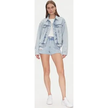 Dámské kraťasy Tommy Jeans Džínové šortky Hot Pant Bi6019 DW0DW20095 Modrá Regular Fit 30