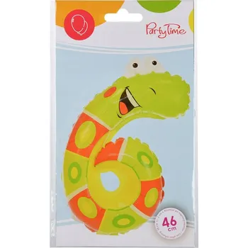 Balónek BAREVNÉ BALÓNKY Číslice 6 Zvířátko Had ARPEX KRÁSNÁ DEKORACE na Narozeniny