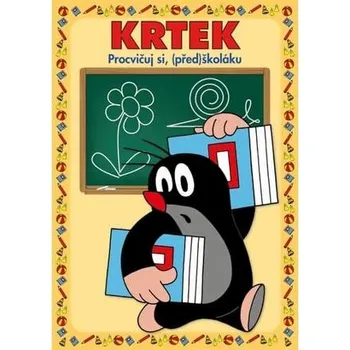 Stíratelný sešit "Procvičuj si (před)školáku" + stíratelný popisovač- Krtek