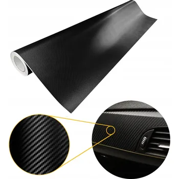 Polep vozidla Termoplastická Odolná Fólie Carbon Černá Pro Polep Auta 151x500cm