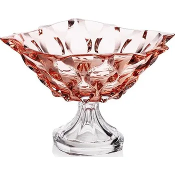 Mísa d30,5cm, BOHEMIA SAMBA PINK, na noze, barev. sklo