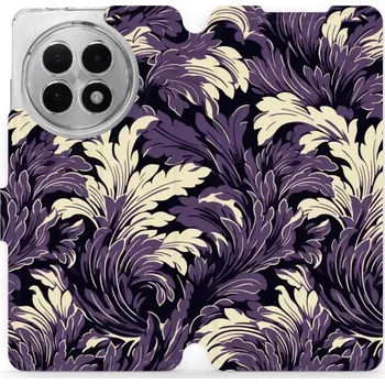 Pouzdro na mobilní telefon Flipové pouzdro Mobiwear - OnePlus 13R - VA46S Fialové rostliny (Knížkové flip pouzdro, obal, kryt na mobil OnePlus 13R - VA46S Fialové rostliny, materiál Umělá kůže + TPU - ochrana 360°, stojánek, silikonová vanička, magnetické zavírání)