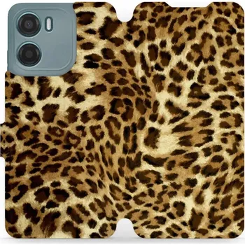 Pouzdro na mobilní telefon Flipové pouzdro Mobiwear - Motorola Moto G05 - VA33P Leopardí vzor (Knížkové flip pouzdro, obal, kryt na mobil Motorola Moto G05 - VA33P Leopardí vzor, materiál Umělá kůže + TPU - ochrana 360°, stojánek, silikonová vanička, magnetické zavírání)