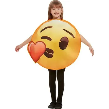 Karnevalový kostým Funiglobal - Emoji kostým srdíčko polibek pro děti - 6-12 years