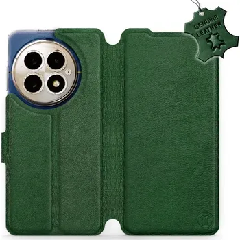 Pouzdro na mobilní telefon Kožené flip pouzdro Mobiwear - OnePlus 13 - Zelené (Kožené knížkové pouzdro, obal, kryt na mobil OnePlus 13, Zelené , materiál Genuine Leather, ochrana 360°, stojánek, silikonová vanička, magnetické zavírání)