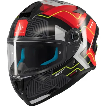 Helma na motorku MT Helmets Integrální helma na motorku MT Targo S Brik lesklá černo-červená S