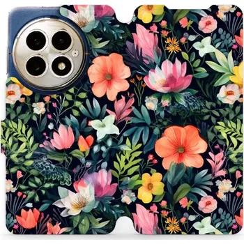 Pouzdro na mobilní telefon Flipové pouzdro Mobiwear - OnePlus 13 - VP48S Pestré kvítky (Knížkové flip pouzdro, obal, kryt na mobil OnePlus 13 - VP48S Pestré kvítky, materiál Umělá kůže + TPU - ochrana 360°, stojánek, silikonová vanička, magnetické zavírání)