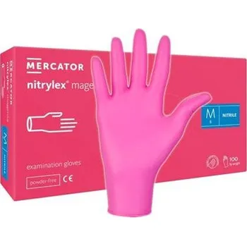Pracovní rukavice Rukavice Nitrylex Magenta PF L