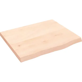 police Nástěnná police 60x50x(2-4) cm neošetřené masivní dubové dřevo Hnědá363531