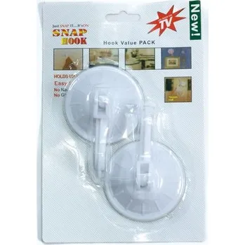 Věšák Háček s přísavkou- 2ks-d7,0cm s páčkou, plast