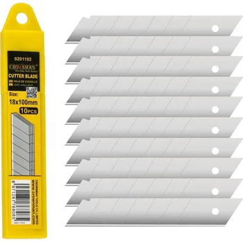 Pracovní nůž Náhradní lámací čepele do odlamovacího nože 18mm 10 Ks