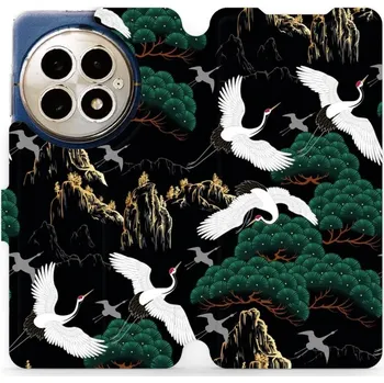 Pouzdro na mobilní telefon Flipové pouzdro Mobiwear - OnePlus 13 - VP16S Jeřábi (Knížkové flip pouzdro, obal, kryt na mobil OnePlus 13 - VP16S Jeřábi, materiál Umělá kůže + TPU - ochrana 360°, stojánek, silikonová vanička, magnetické zavírání)