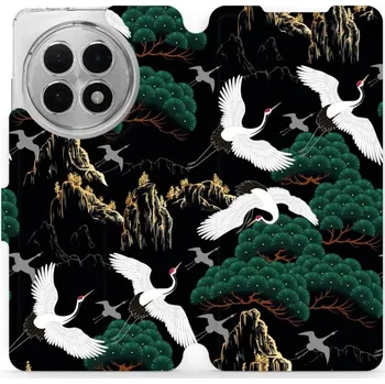 Pouzdro na mobilní telefon Flipové pouzdro Mobiwear - OnePlus 13R - VP16S Jeřábi (Knížkové flip pouzdro, obal, kryt na mobil OnePlus 13R - VP16S Jeřábi, materiál Umělá kůže + TPU - ochrana 360°, stojánek, silikonová vanička, magnetické zavírání)