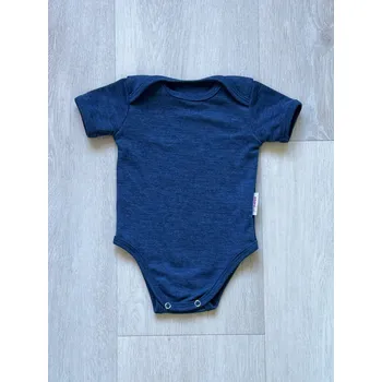 Kojenecký body Rostoucí Merino Body MoniLu kr. rukáv - tmavě modrá Velikost Body: 50/56-62