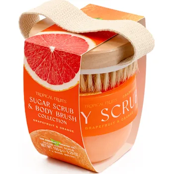 Tělový peeling Somerset Toiletry Tropical Fruits – Grapefruit & Pomeranč Sada tělového peelingu, 150 g