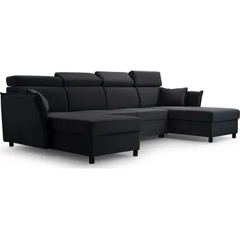 Sedací souprava Rozkládací rohová sedačka MORENA U tmavě šedá